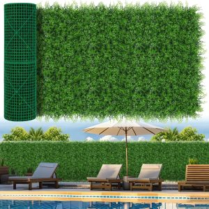 40"x120"(33.33 SQFT) Artificial Hedge Grass Wall Roll Panels, Green Wall Panels, Plant Wall, Greenery Wall Backdrop, UV Protected Privacy Fence Screen for Outdoor Indoor Wedding D??cor